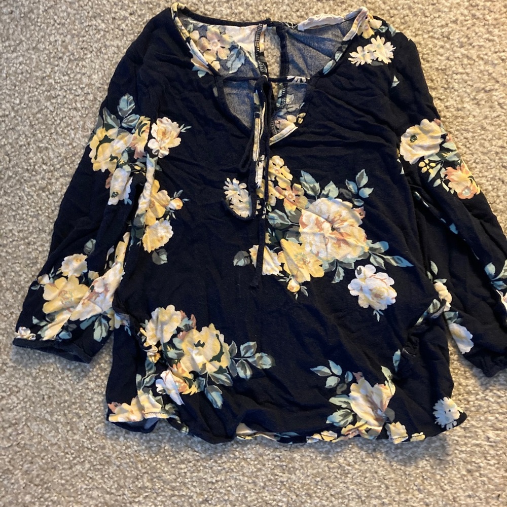 Floral 3/4 Sleeve Top